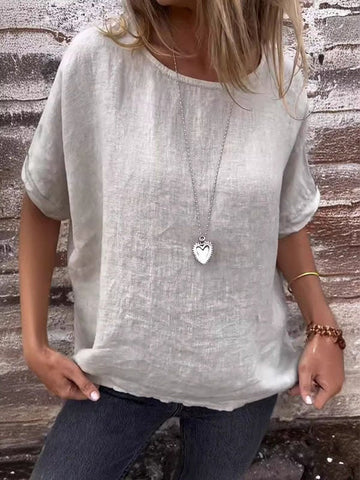 Aviva - Casual O-Neck Loose Top