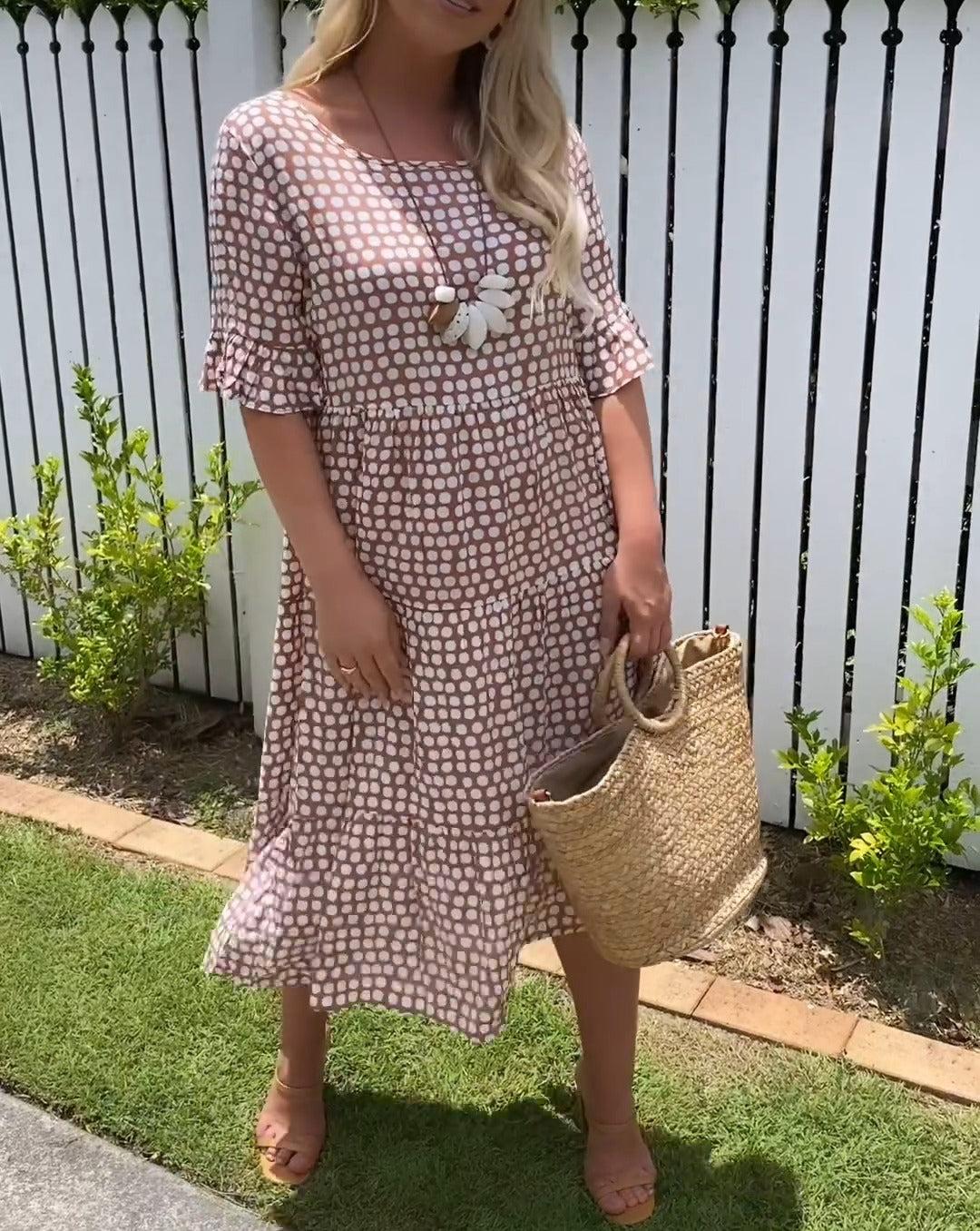 Stella - Polka Dot Midi Summer Dress