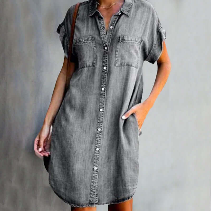 Sienna - Button-Up Shirt Dress