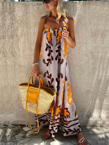 Charlie - Printed Sleeveless Maxi Dress