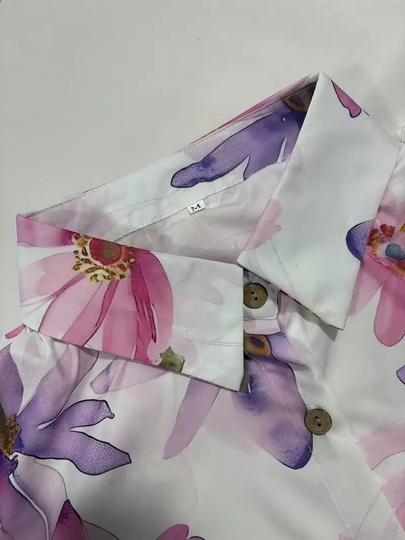 Daisy-Breeze Button-Up Shirt