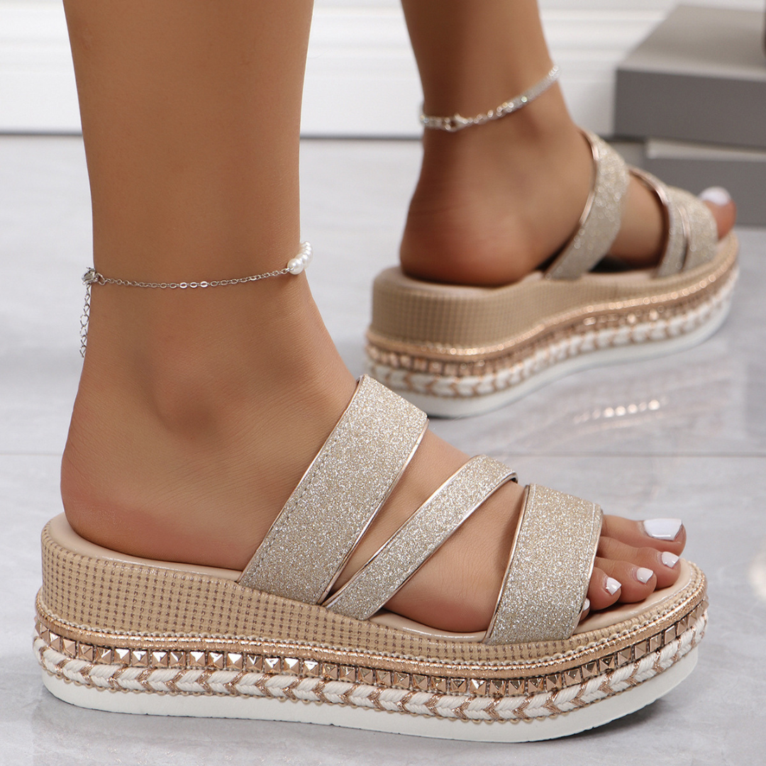 Bella-Sparkle Platform Sandals