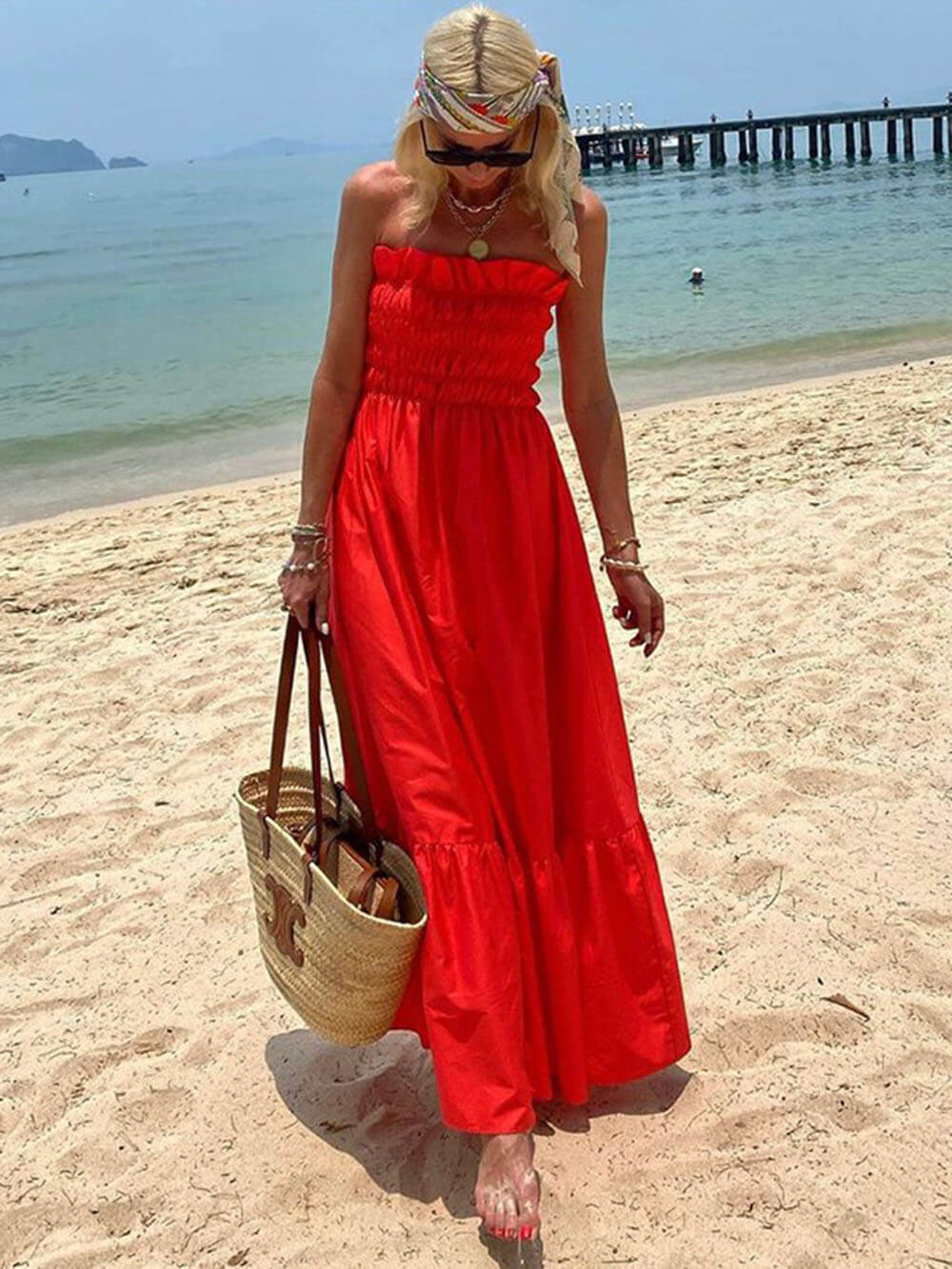Deborah - Charming Strapless Maxi Dress