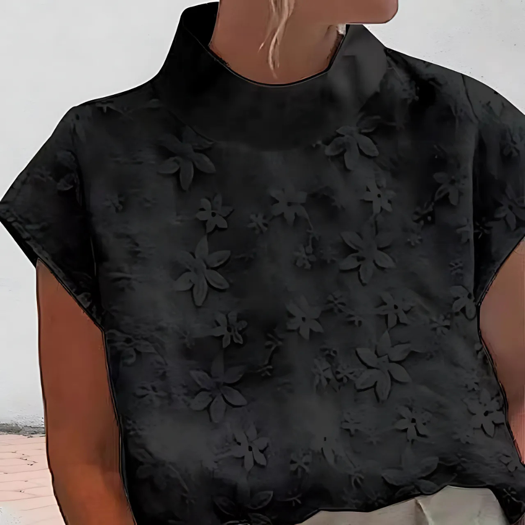 Elise-Floral Textured Blouse