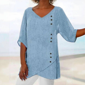 Lana – Button Detail Drape Tunic