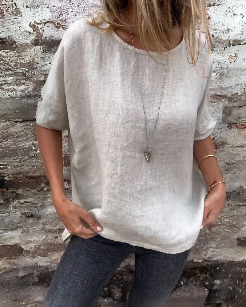 Wren – Rolled Sleeve Relaxed Top