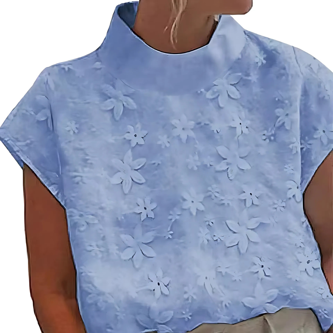 Elise-Floral Textured Blouse