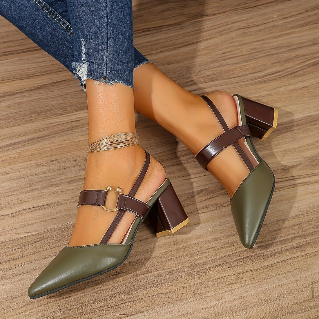 Camilla – Dual Strap Comfort Heel