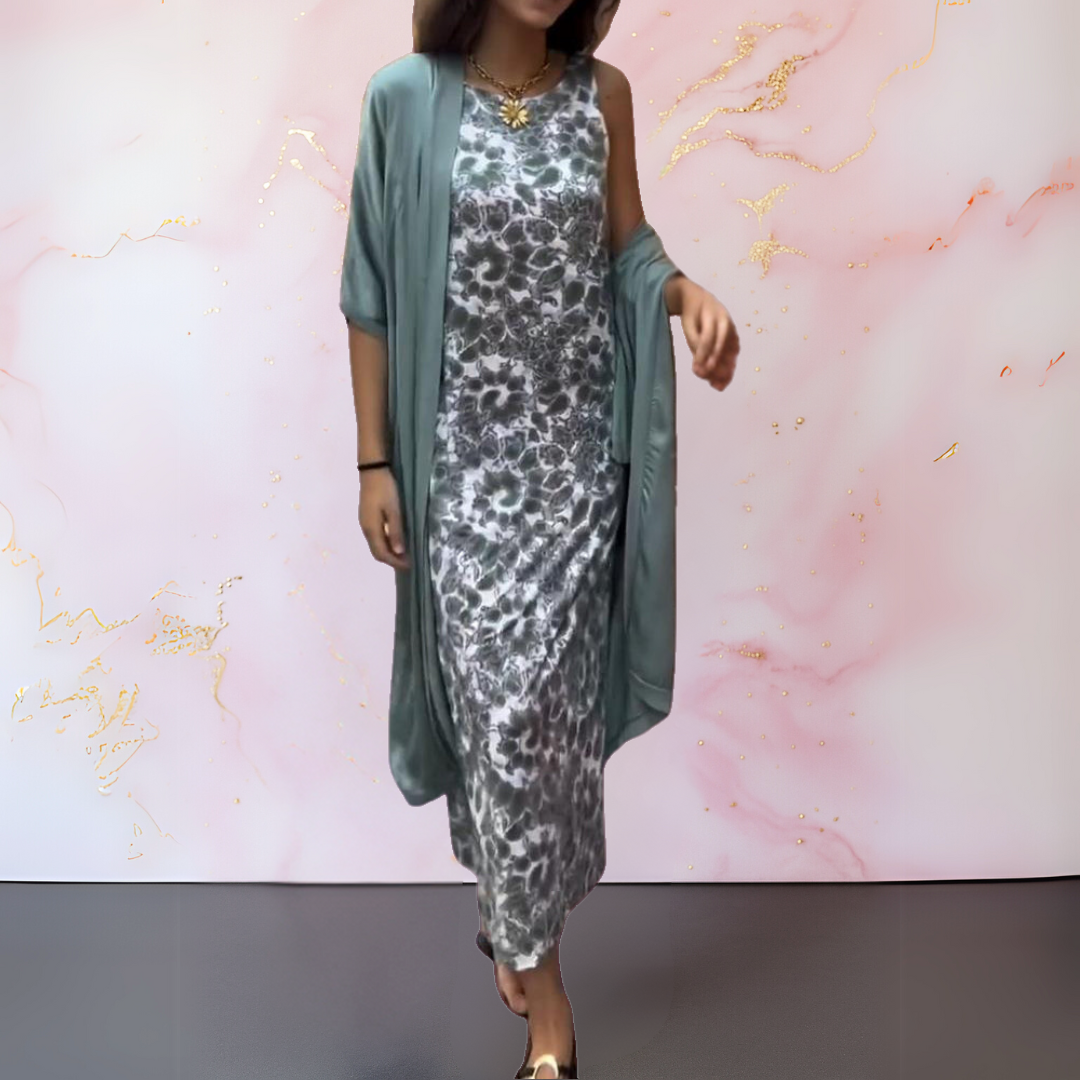 Camilla-Printed Layered Maxi Set