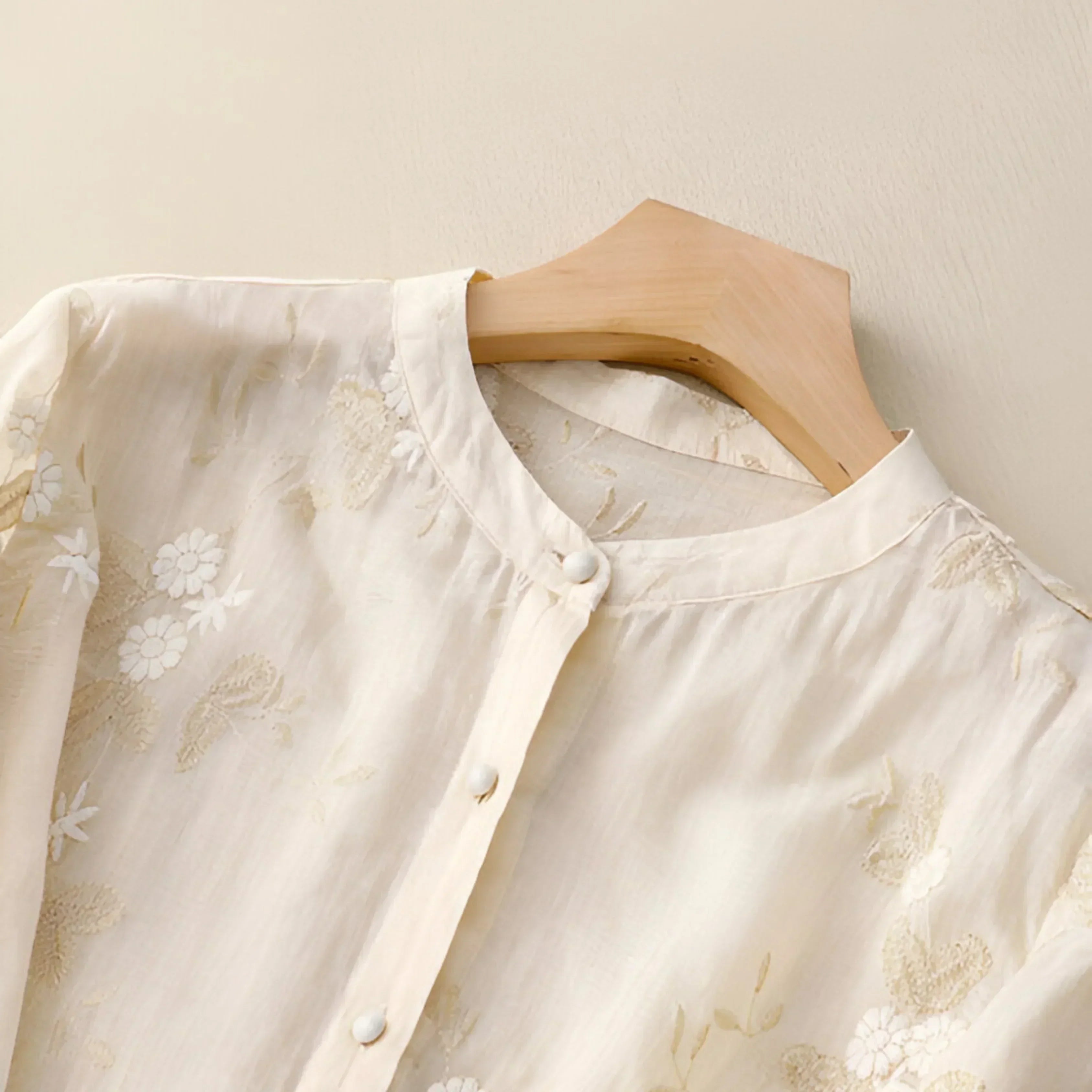 Celeste - Embroidered Cotton Blouse