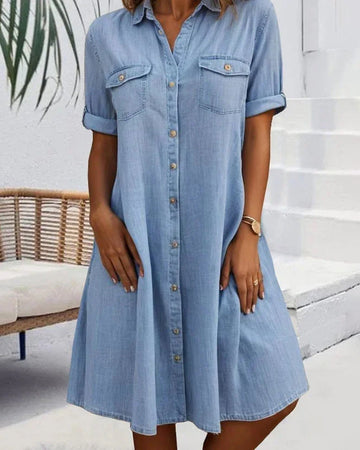 Tessa - Relaxed Button-Front Shirt Dress