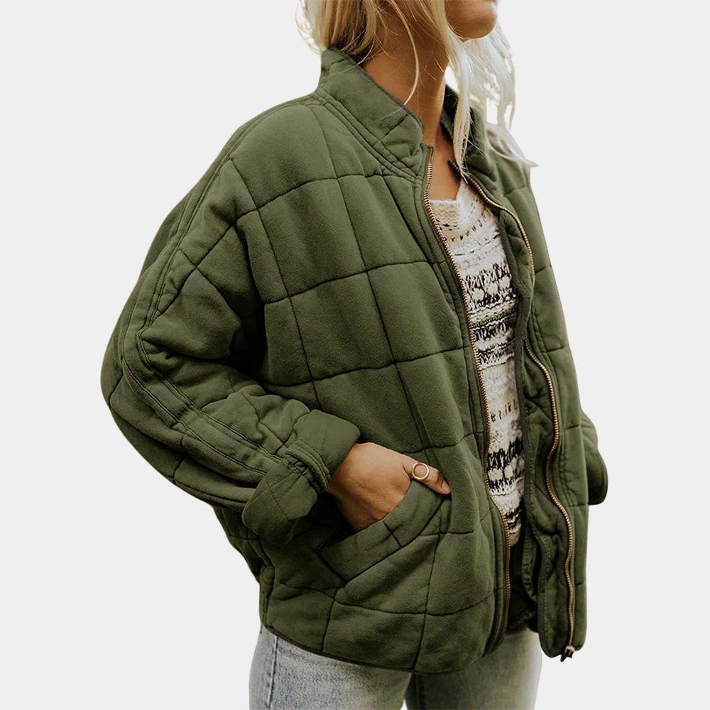 Tessa - Oversized Quilted Zip Jacket