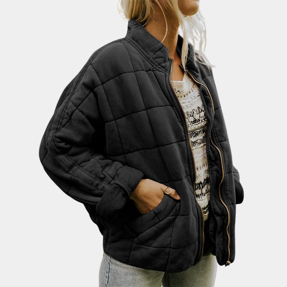 Tessa - Oversized Quilted Zip Jacket