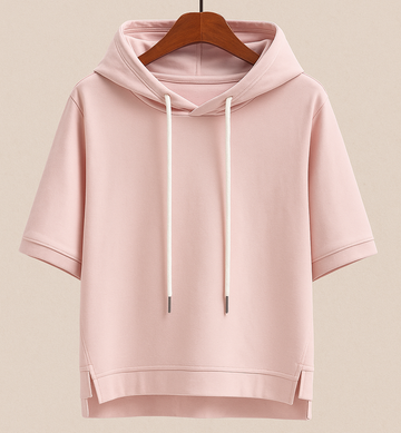 Ashiy - Short Sleeve Hooded Pullover