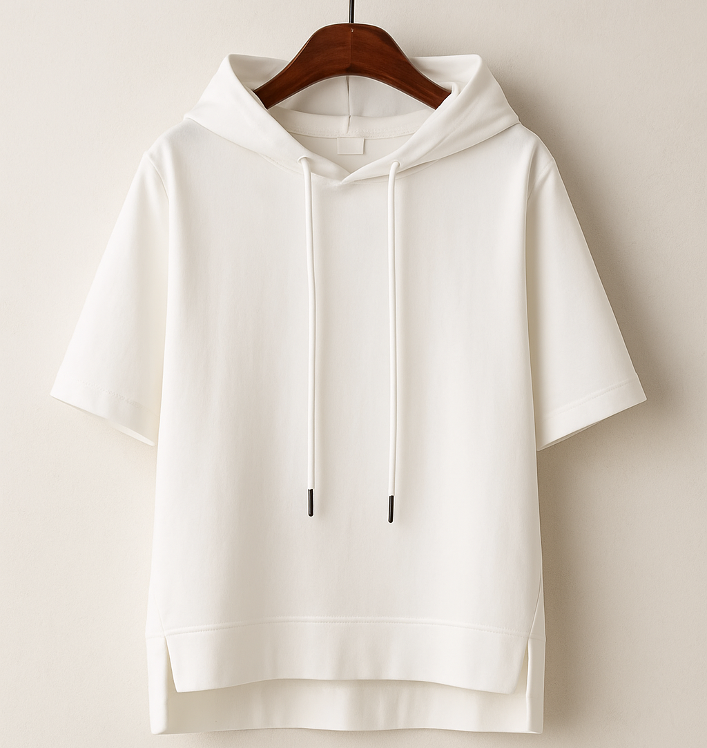 Ashiy - Short Sleeve Hooded Pullover