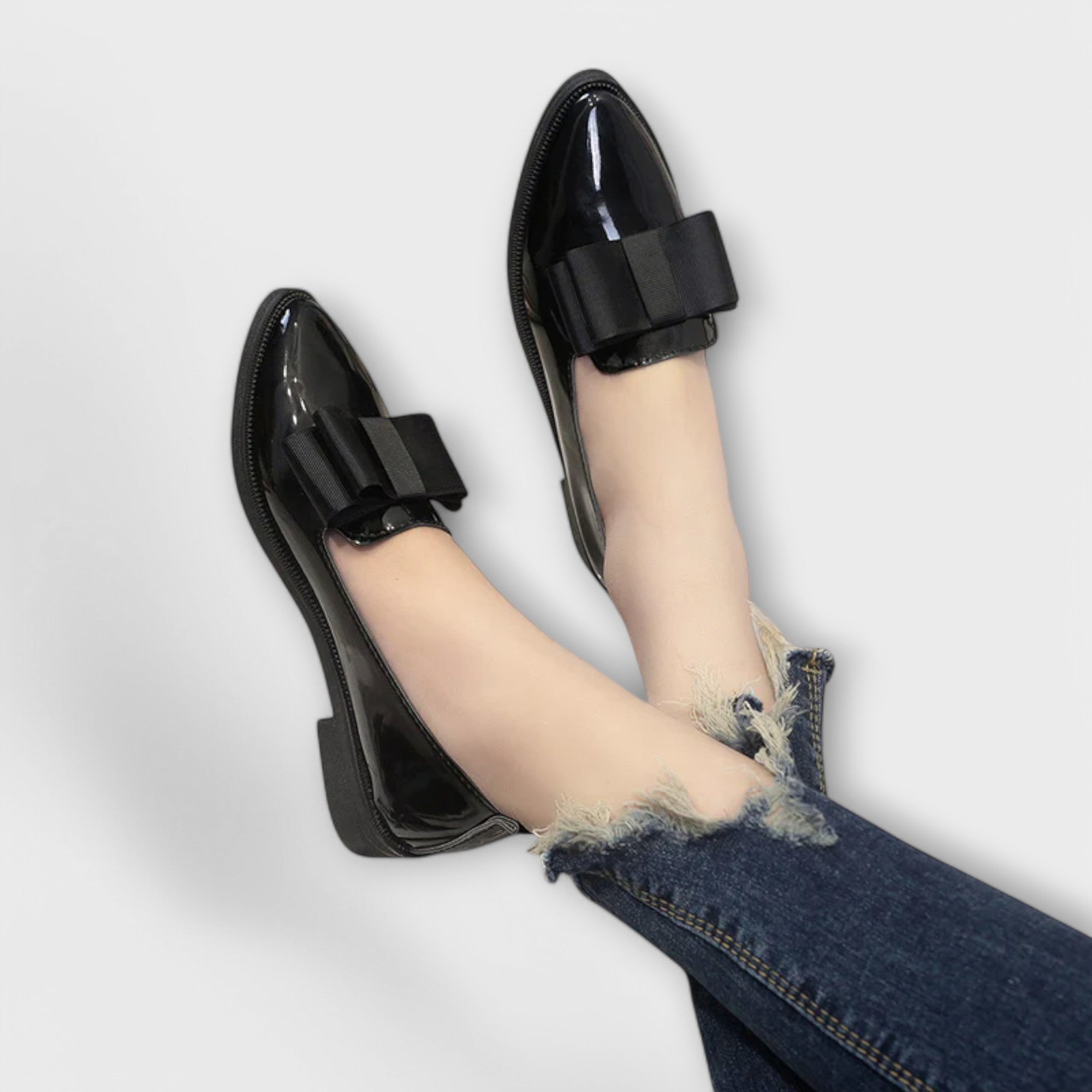 Heidi-Luxe Bow Loafers