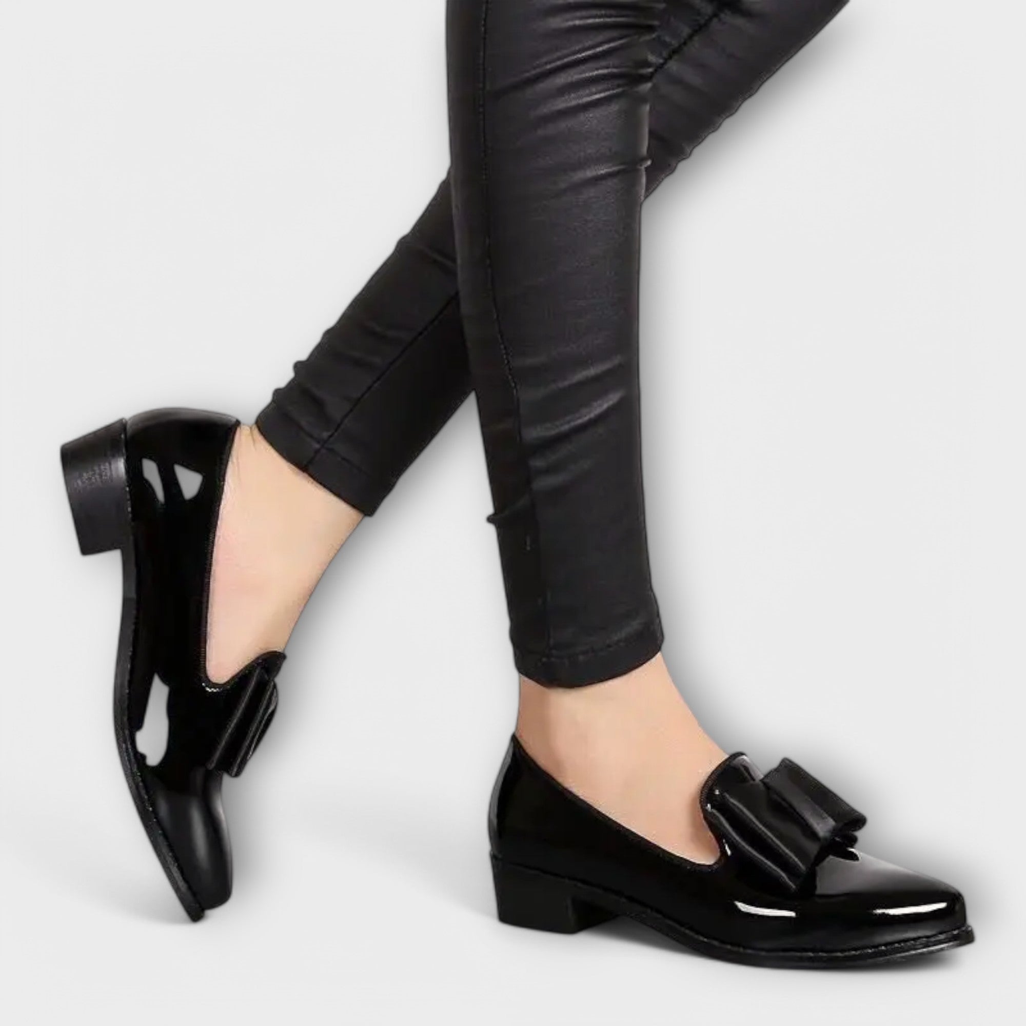 Heidi-Luxe Bow Loafers