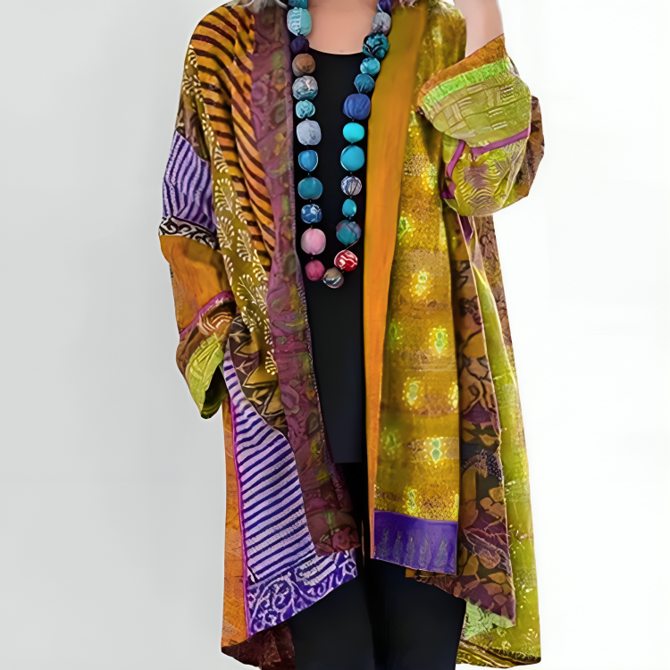 Kathleen – Artistic Patchwork Kimono Jacket