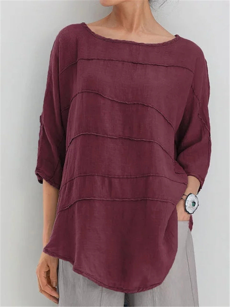 Nadia-Textured Relaxed Blouse