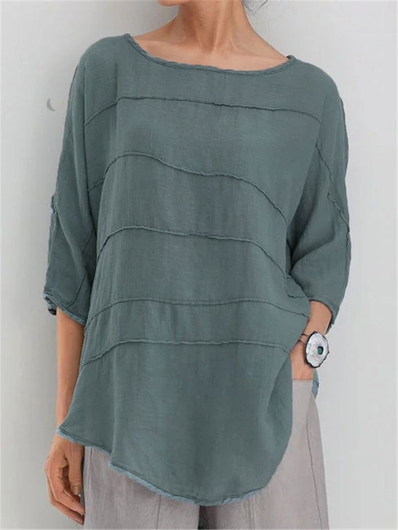 Nadia-Textured Relaxed Blouse