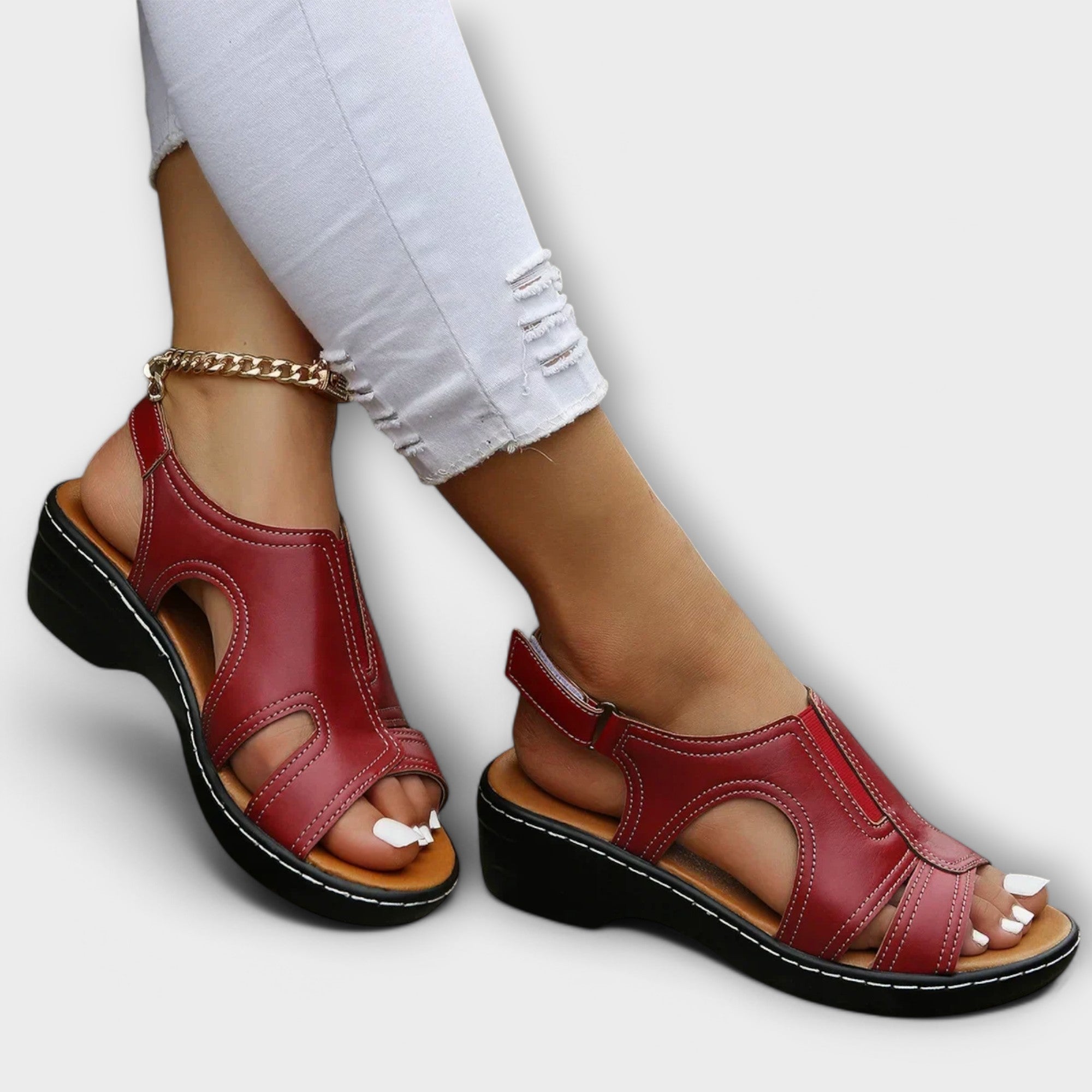 Christina | Comfort-Enhanced Orthopedic Leather Sandals