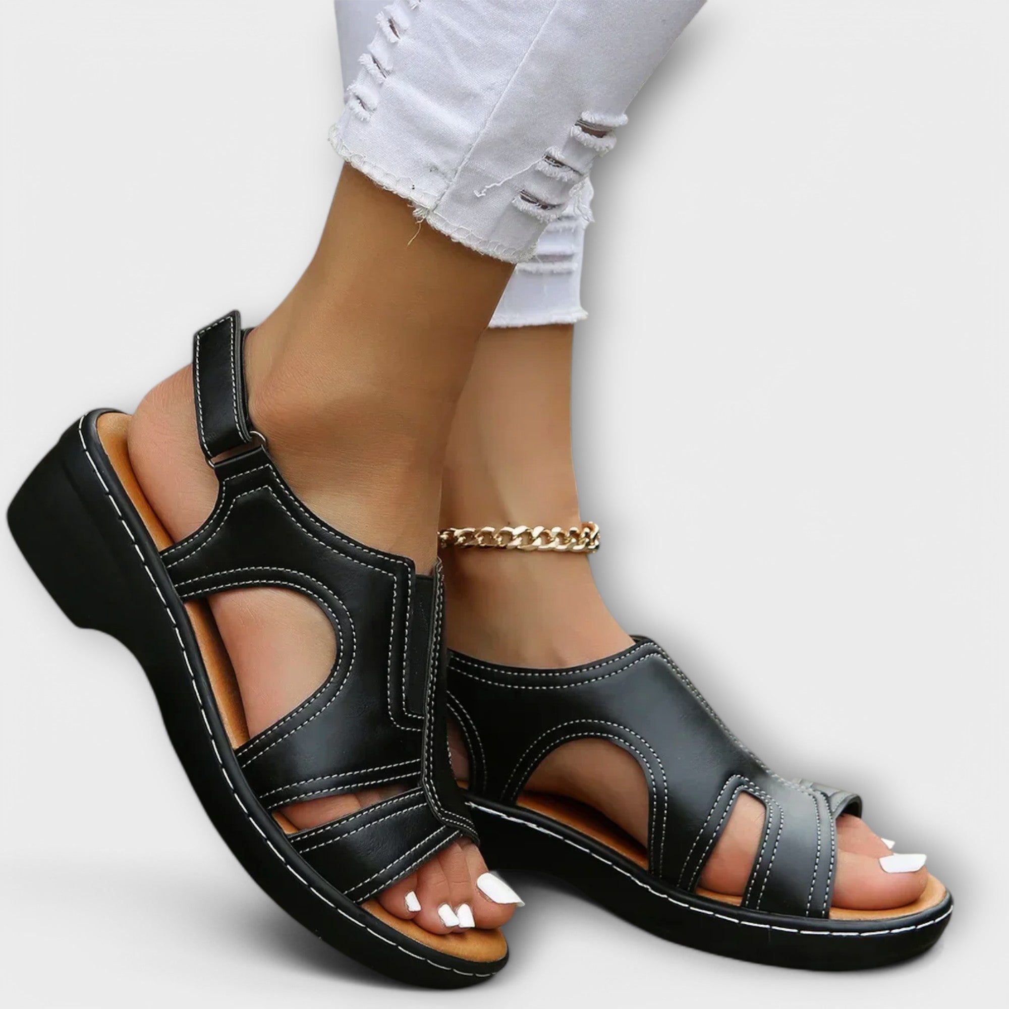 Christina | Comfort-Enhanced Orthopedic Leather Sandals