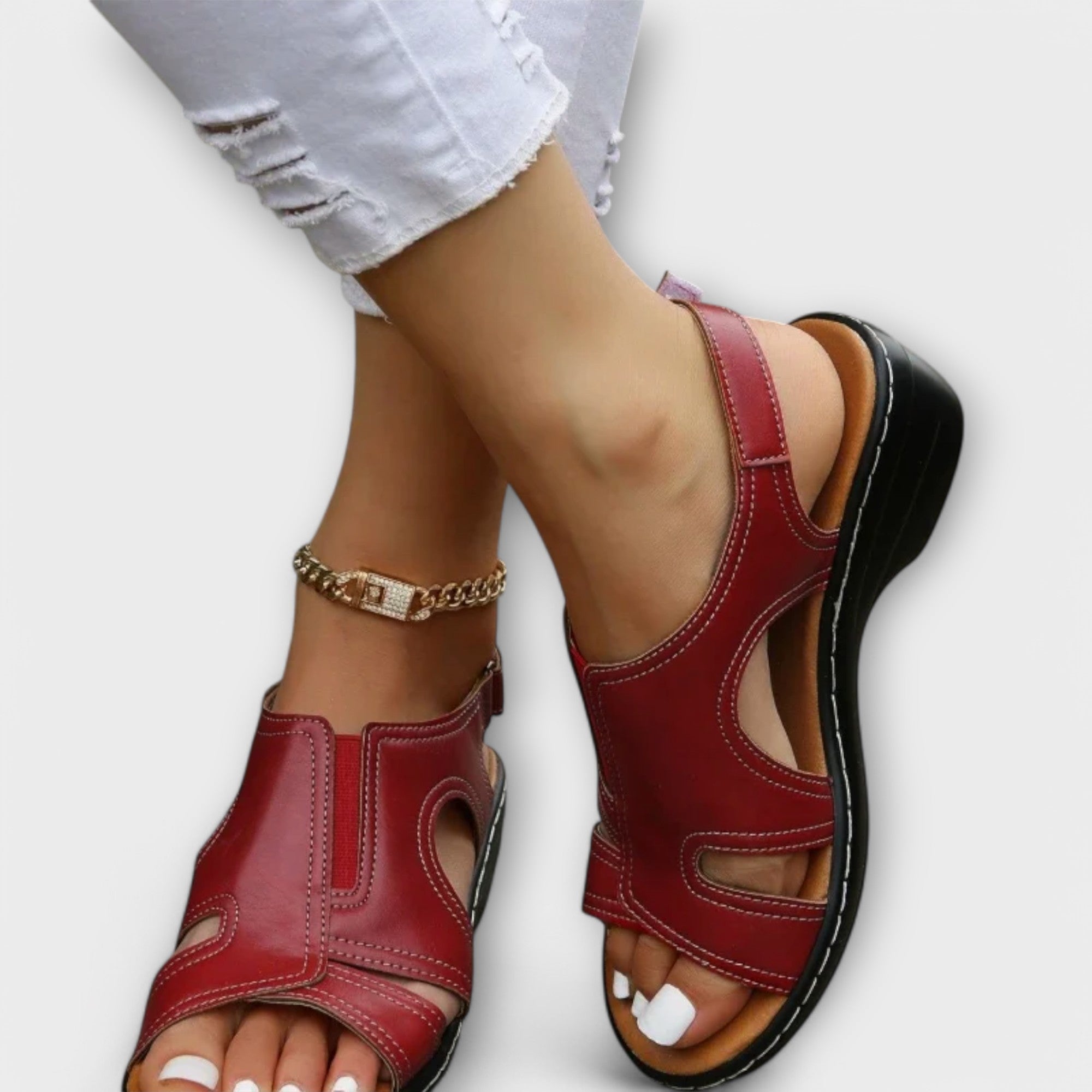 Christina | Comfort-Enhanced Orthopedic Leather Sandals