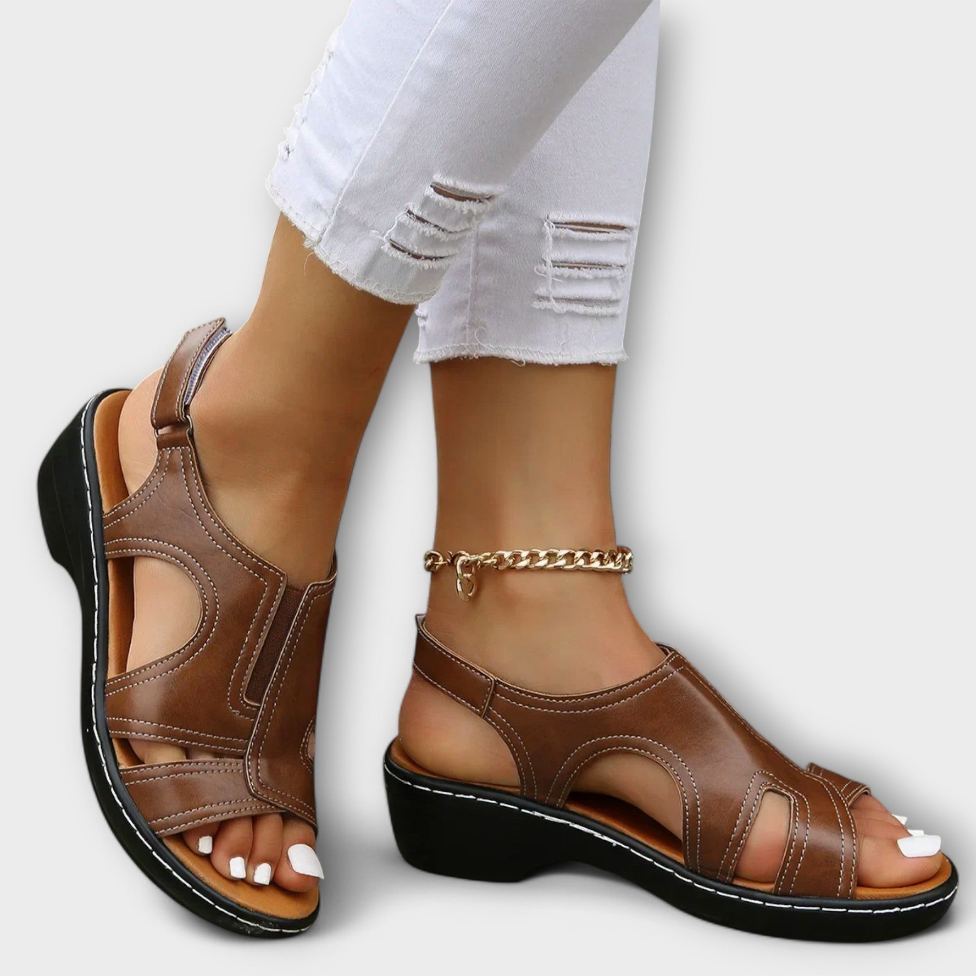 Christina | Comfort-Enhanced Orthopedic Leather Sandals