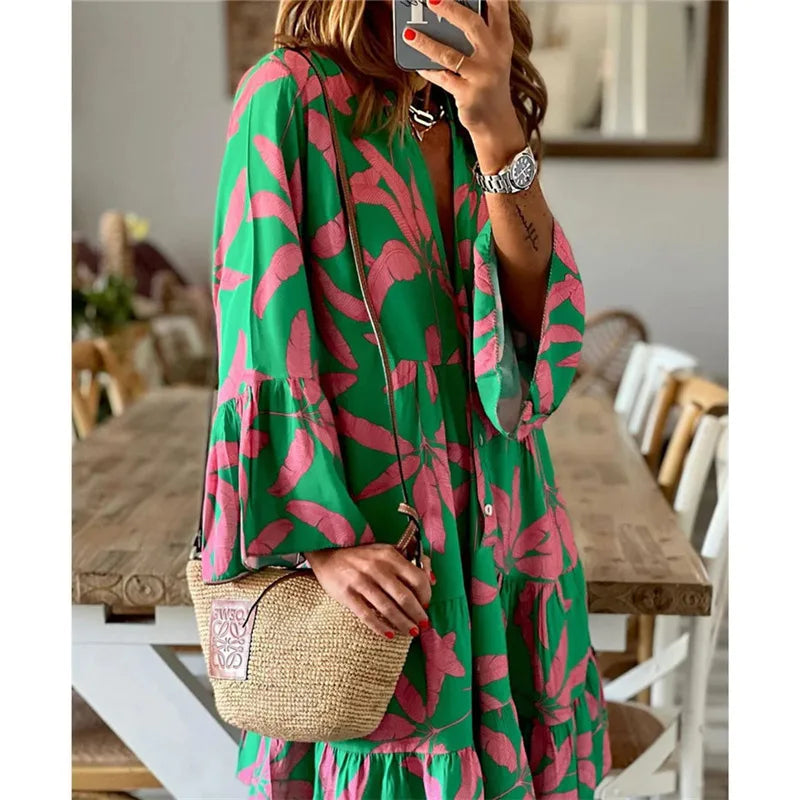 Everlen™ Boho Bloom Midi Dress
