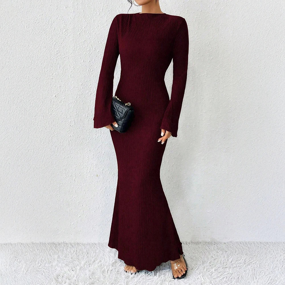 Celeste | Off-Shoulder Long Sleeve Maxi Dress