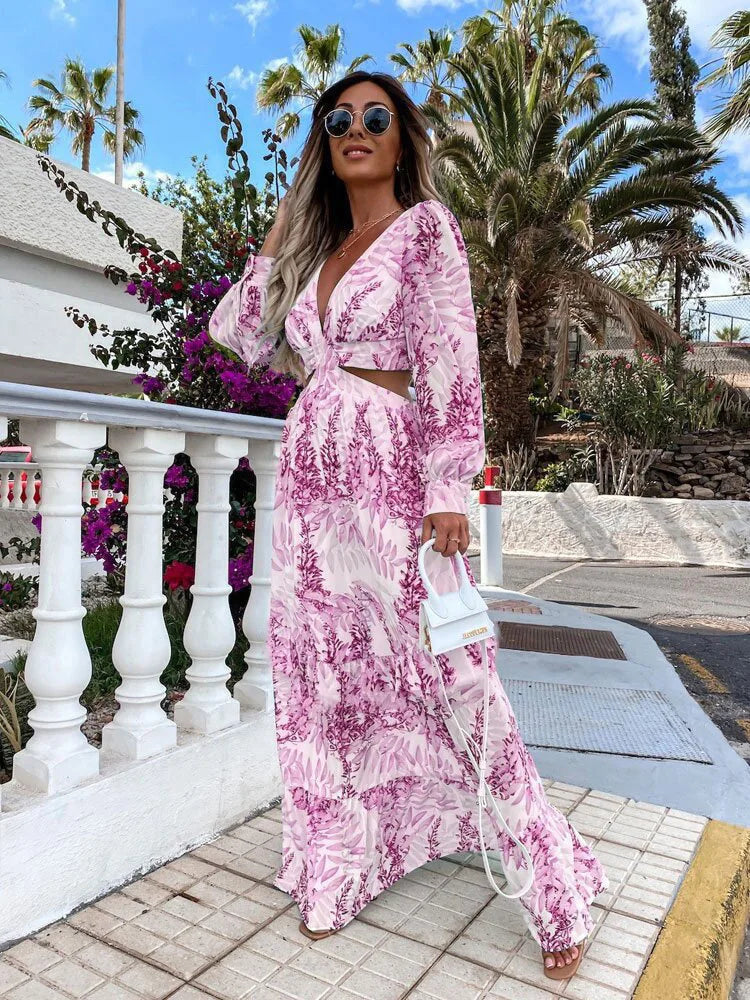 Amélie V-Neck Maxi Dress