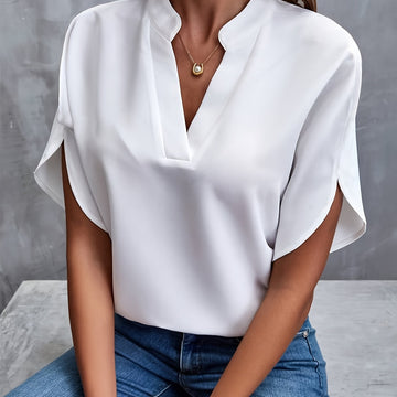 Hensley - Elegant V-Neck Blouse