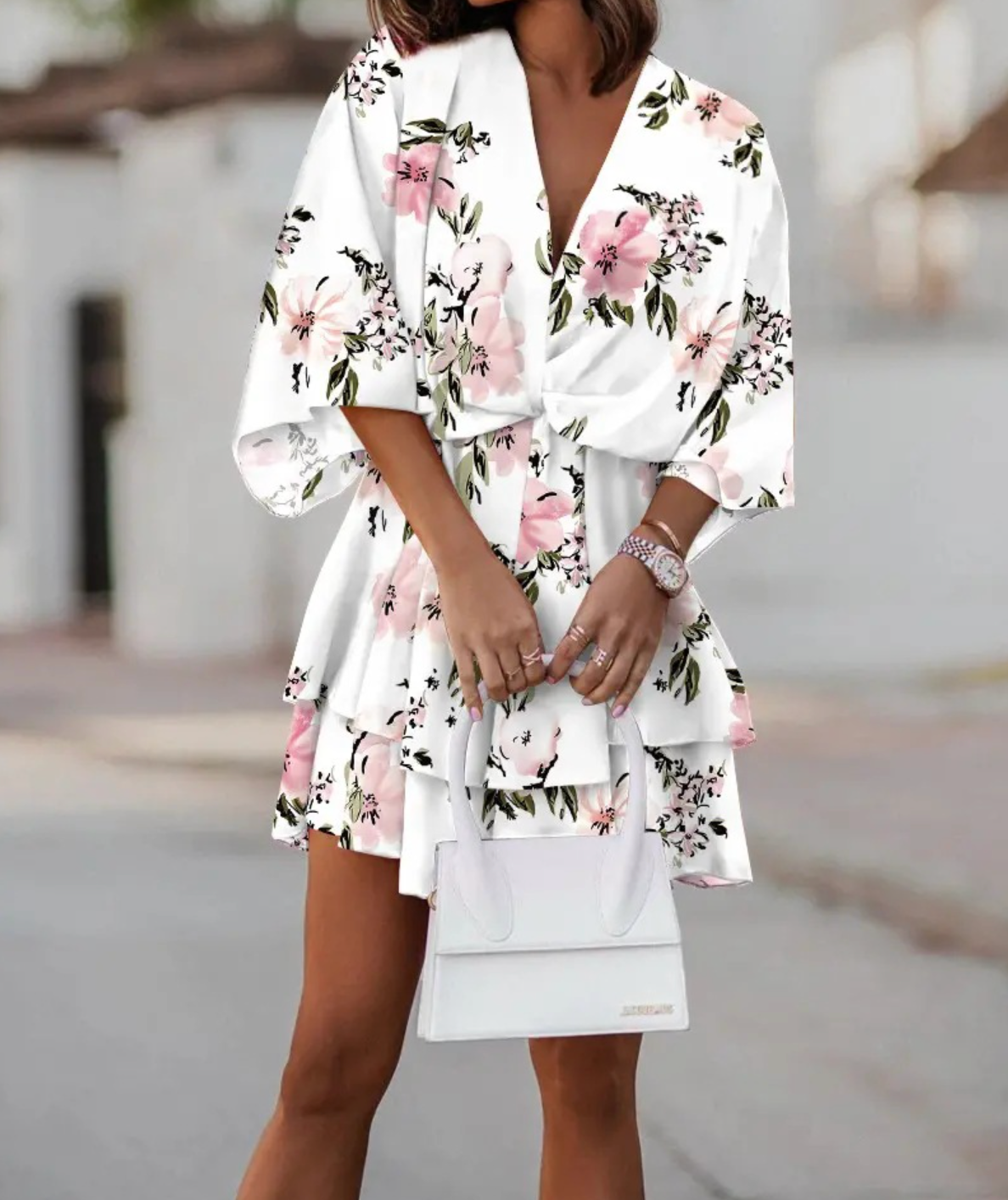 Valeria - Bohemian Floral Mini Dress