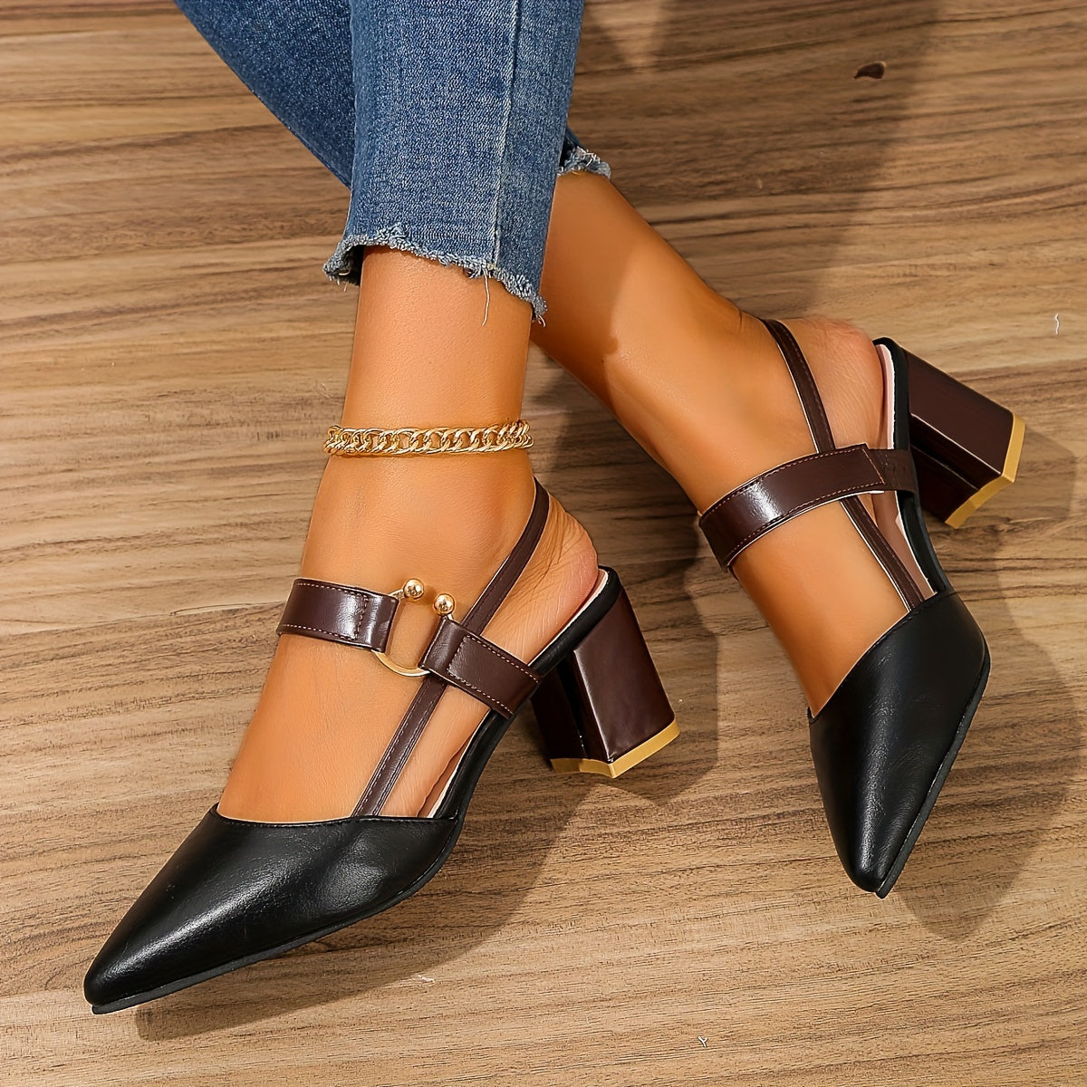 Camilla – Dual Strap Comfort Heel