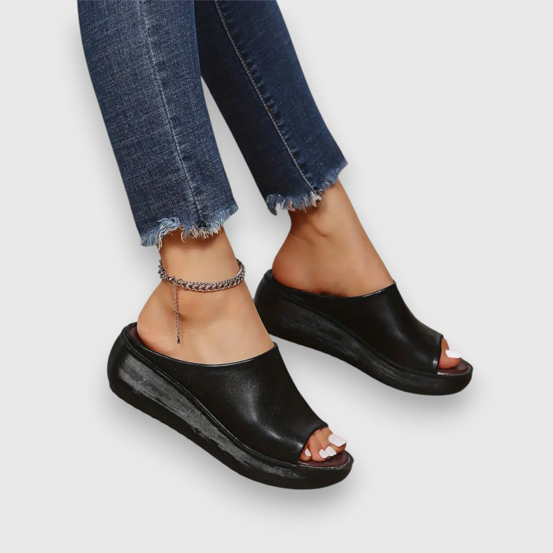 Amelie | Chic Faux Leather Sandals