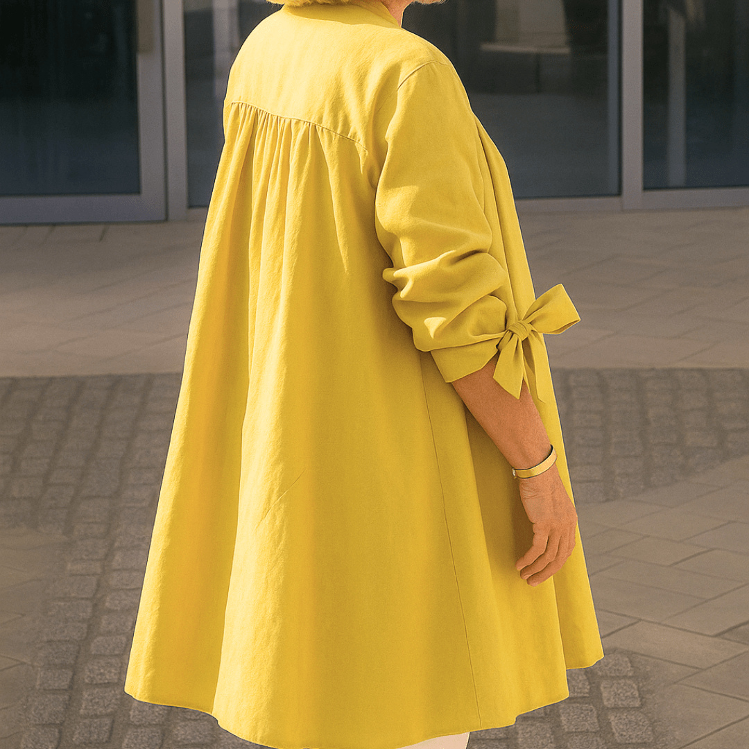 Laura-Flowy Button-Down Blouse