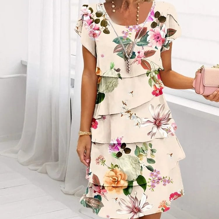 Lyra - Graceful Floral Elegance Dress