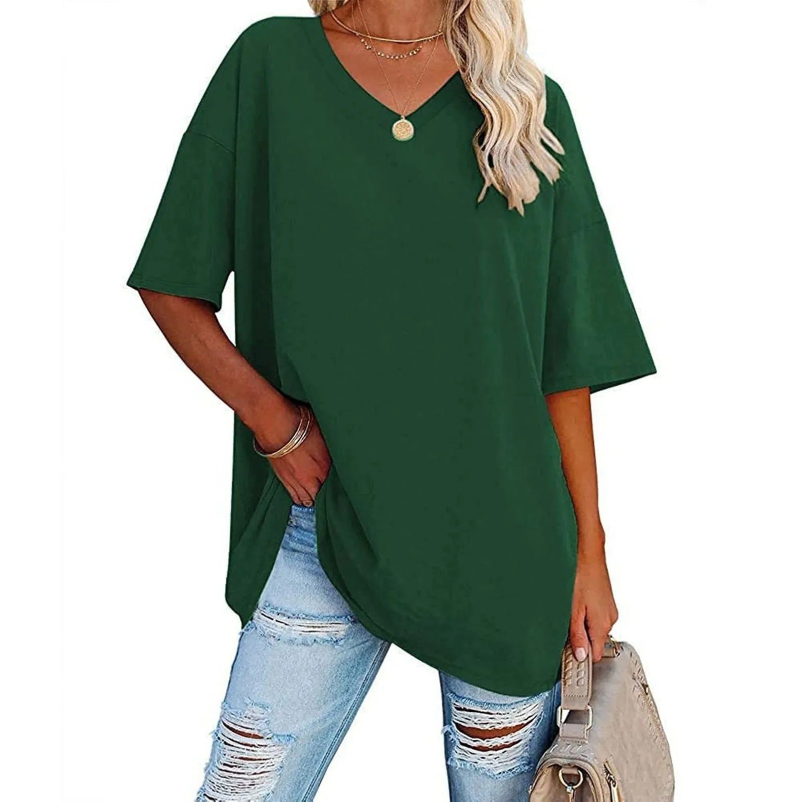 Ressa - Oversized Everyday V-Neck Tee