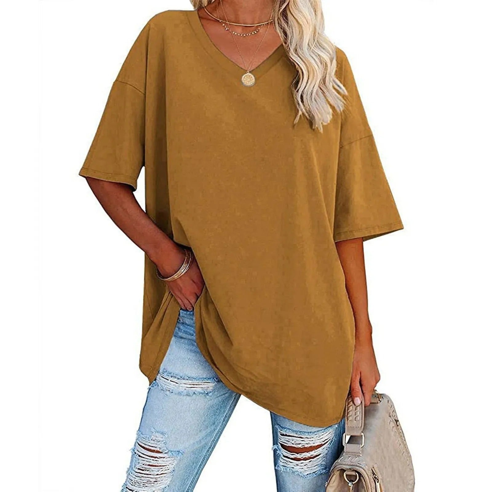 Ressa - Oversized Everyday V-Neck Tee