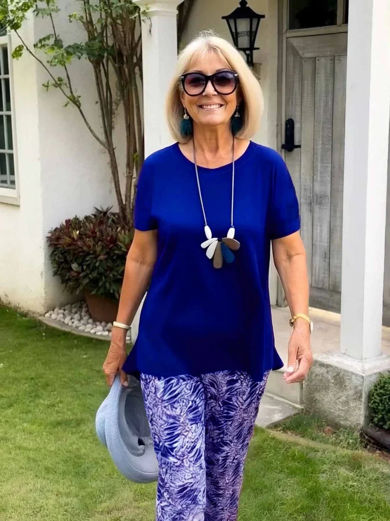 Claire-Soft Stretch Tee & Trousers Set