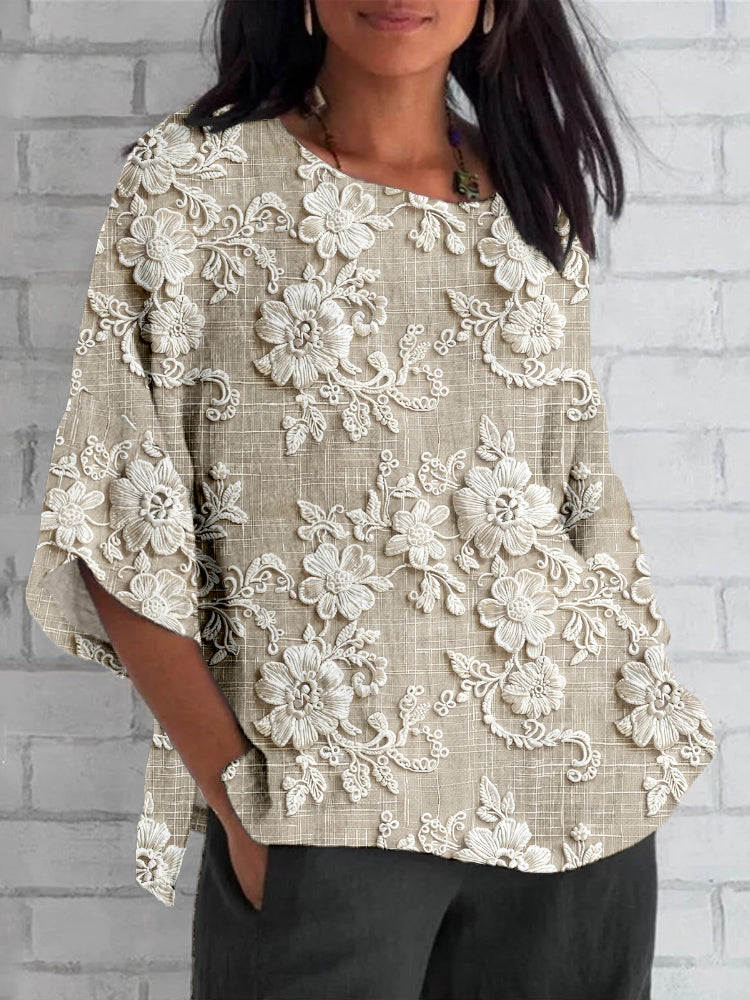Zehra - Soft Florals Relaxed Fit Top