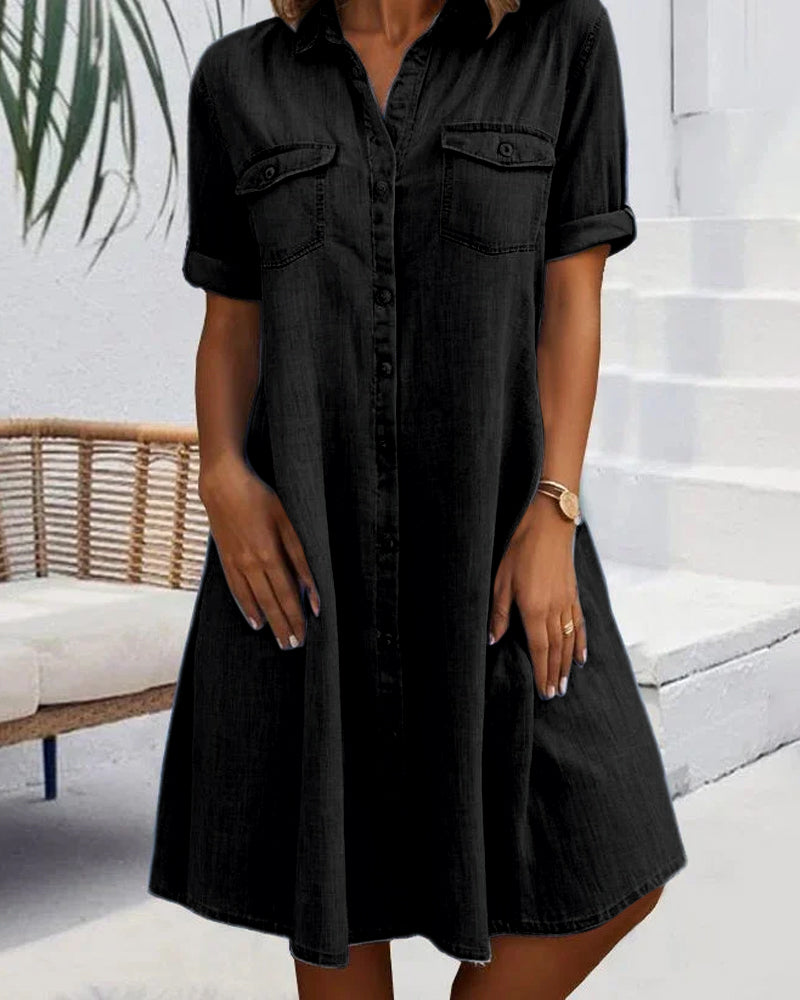 Tessa - Relaxed Button-Front Shirt Dress