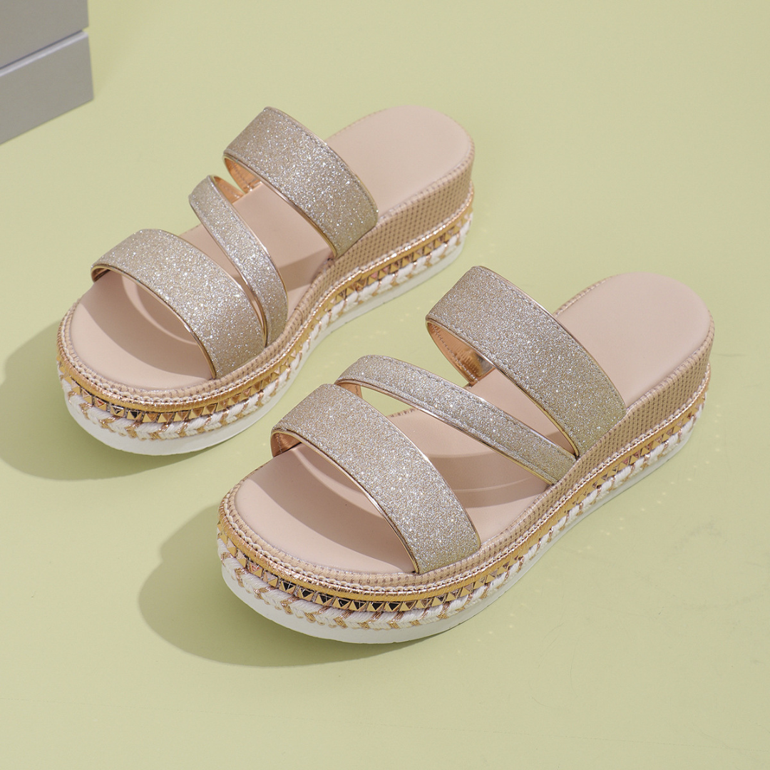 Bella-Sparkle Platform Sandals