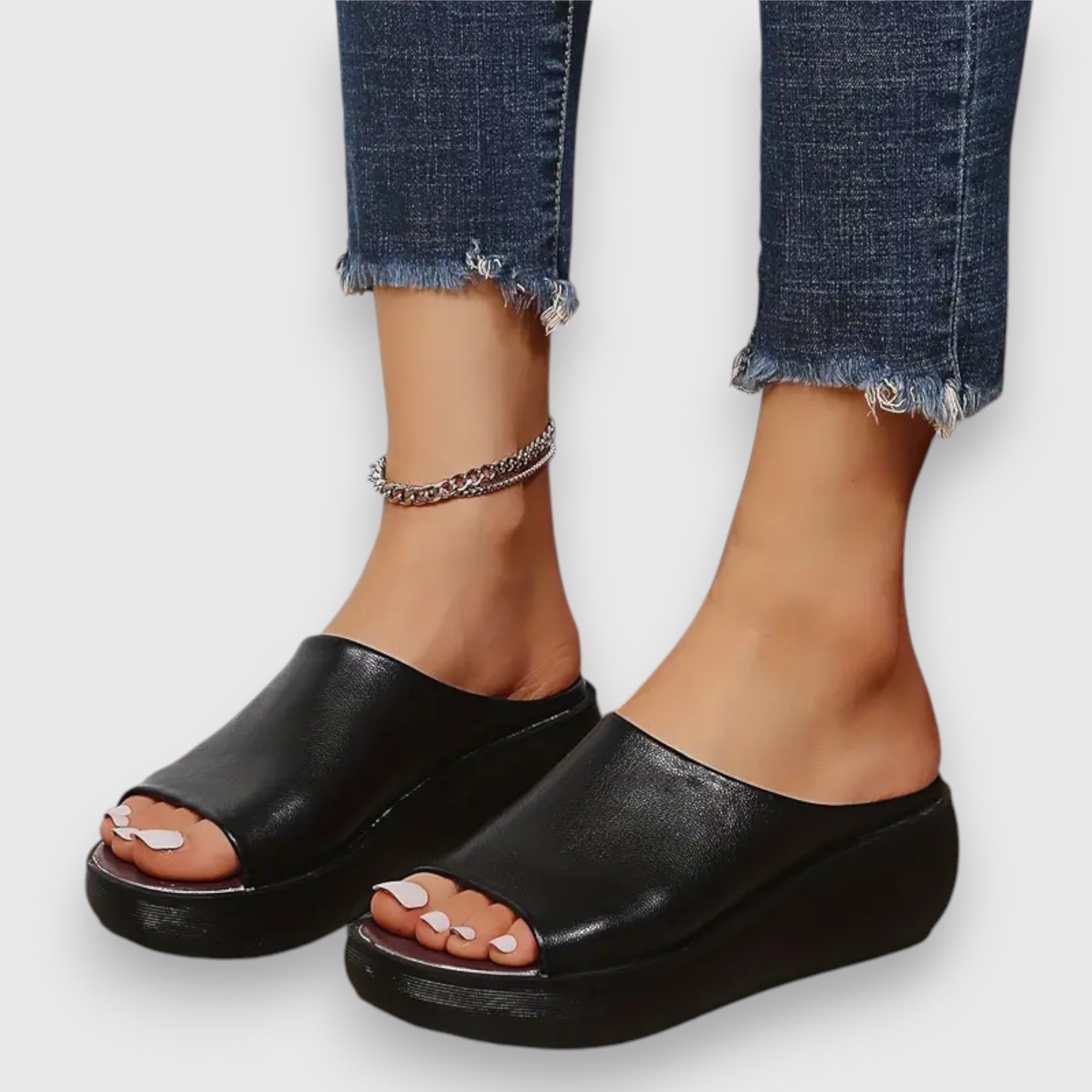 Amelie | Chic Faux Leather Sandals