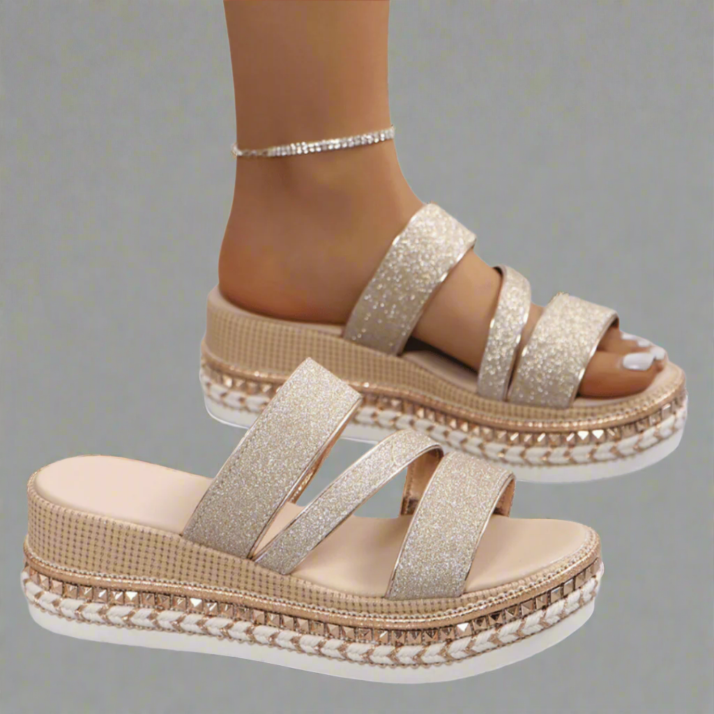 Bella-Sparkle Platform Sandals