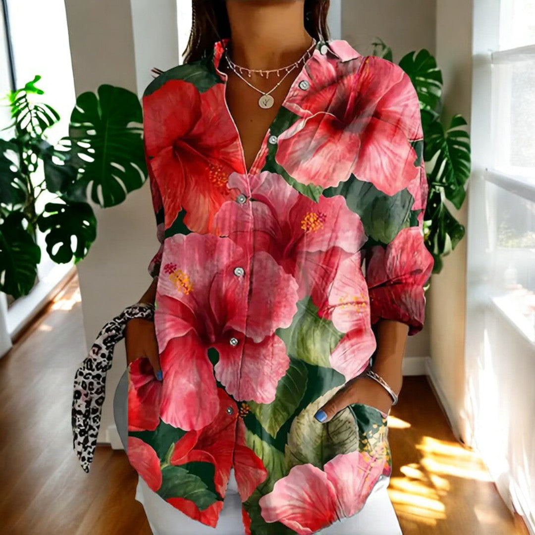 Isabelle – Floral Button Blouse