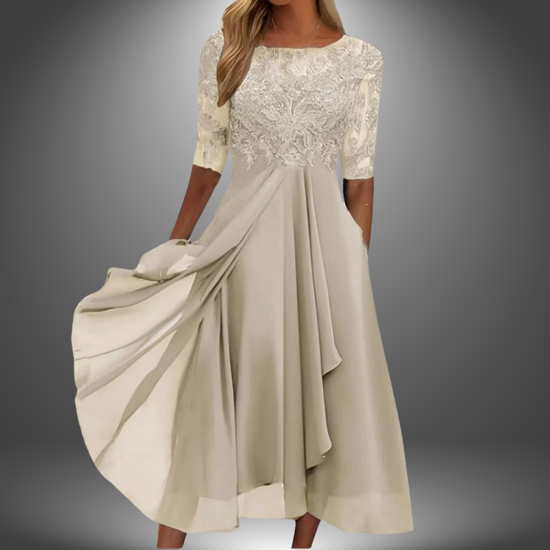 ALISA Lace Midi Dress