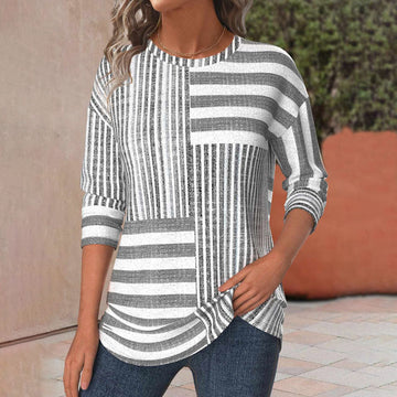 Mira-Striped Comfort Blouse