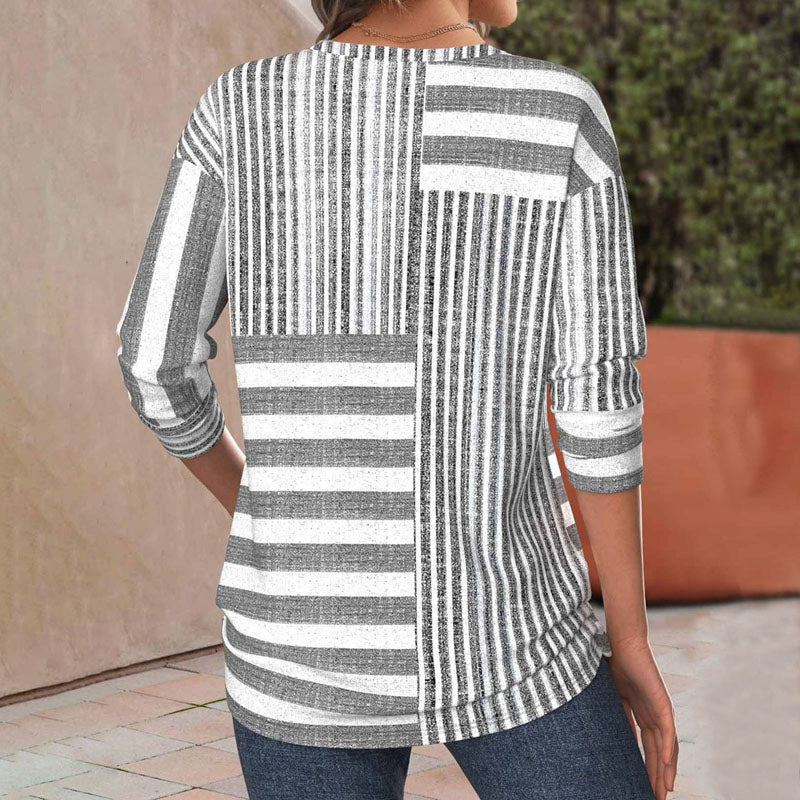 Mira-Striped Comfort Blouse