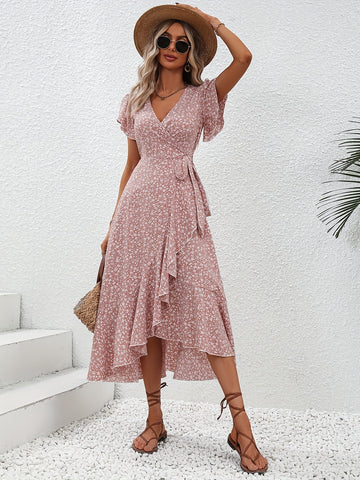 Indie - Small Floral Lace-Up Dress